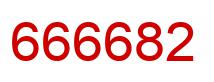 Number 666682 red image