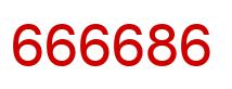 Number 666686 red image