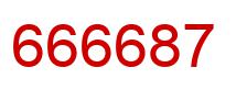 Number 666687 red image