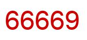 Number 66669 red image