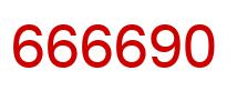 Number 666690 red image
