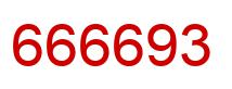 Number 666693 red image