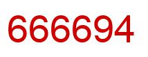 Number 666694 red image