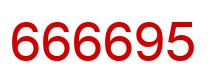 Number 666695 red image