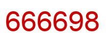 Number 666698 red image