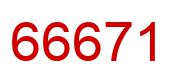 Number 66671 red image
