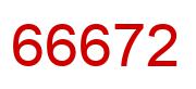 Number 66672 red image