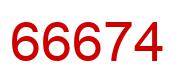 Number 66674 red image