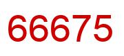Number 66675 red image