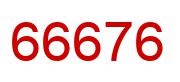 Number 66676 red image