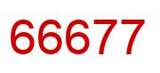 Number 66677 red image