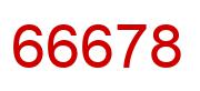 Number 66678 red image