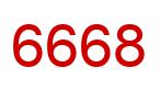 Number 6668 red image