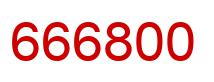Number 666800 red image