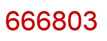 Number 666803 red image
