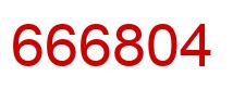 Number 666804 red image