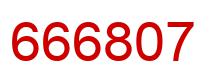 Number 666807 red image