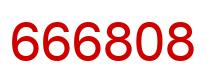 Number 666808 red image