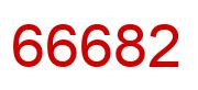 Zahl 66682 rot Bild