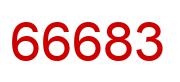 Number 66683 red image