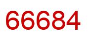 Number 66684 red image