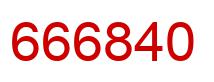 Number 666840 red image