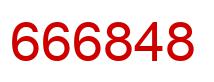 Number 666848 red image