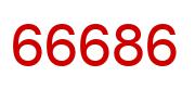 Number 66686 red image