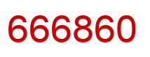 Number 666860 red image