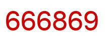 Number 666869 red image