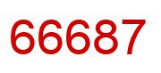 Number 66687 red image