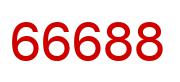Number 66688 red image
