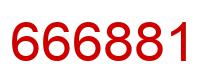 Number 666881 red image