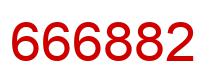 Number 666882 red image