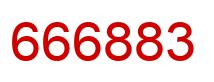 Number 666883 red image