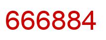 Number 666884 red image