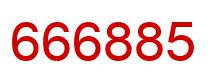 Number 666885 red image
