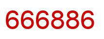 Number 666886 red image