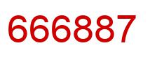 Number 666887 red image