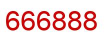 Number 666888 red image