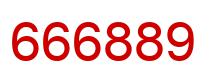 Number 666889 red image