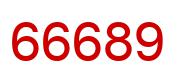 Number 66689 red image