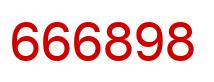 Number 666898 red image
