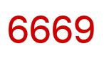 Number 6669 red image