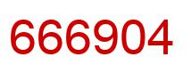 Number 666904 red image