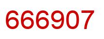 Number 666907 red image