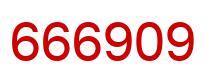 Number 666909 red image