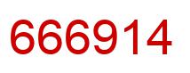 Number 666914 red image