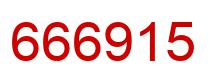 Number 666915 red image
