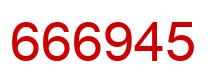 Number 666945 red image